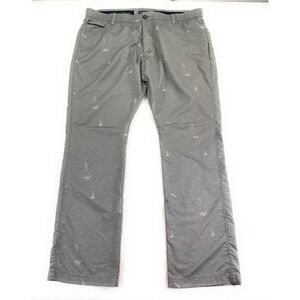 William Murray Men's Flex Waist Performance Gray AOP Sailboats Golf Pants 40x32